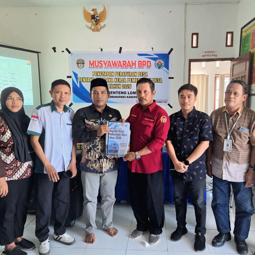 Musyawarah Desa Benteng Lompoe Tetapkan RKPDesa Tahun Anggaran 2026