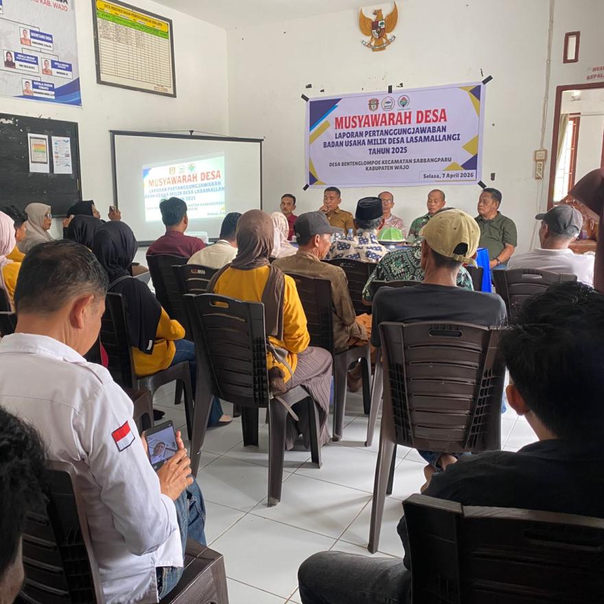 MUSYAWARAH DESA LAPORAN PERTANGGUNG JAWABAN BADAN USAHA MILIK DESA LASAMALLANGI TAHUN2025 